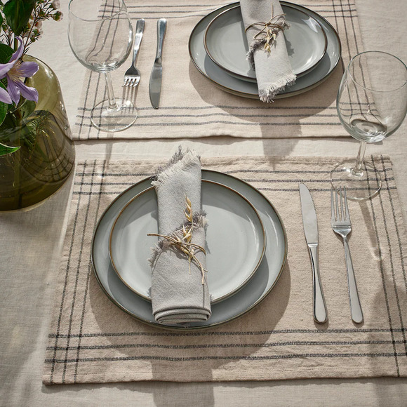 IKEA NISSOGA NISSÖGA Napkin, Gray/White, 4 Pack, 14x14" (805.550.53) NEW - Picture 6 of 7